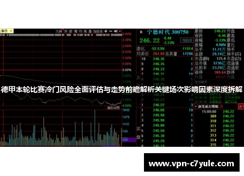 德甲本轮比赛冷门风险全面评估与走势前瞻解析关键场次影响因素深度拆解